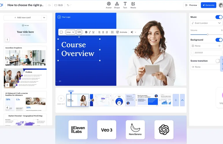 ContentBuilder course editor